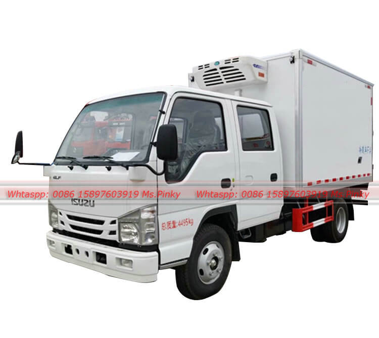 Small ISUZU Double Row Cabin Cold Truck for Dairy Project