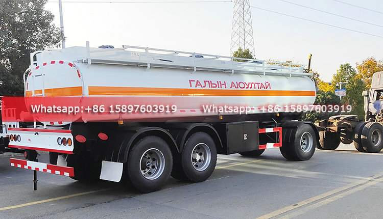 Camión cisterna de aceite de 16000 litros Semirremolque completo con bastidor de tracción Exportación a Mongolia